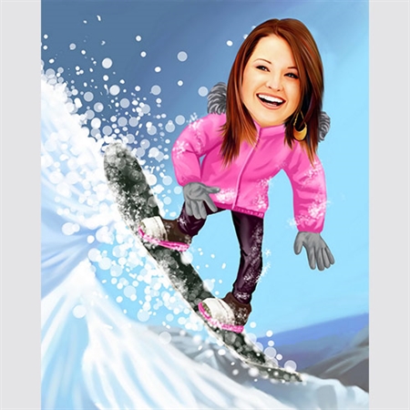 Snowboarder Caricature from Photo - myDaVinci